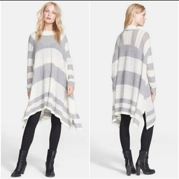 Free People Dresses & Skirts - Free People | Lafayette Alpaca Blended Oversized Grey and Cream Sweater Dress